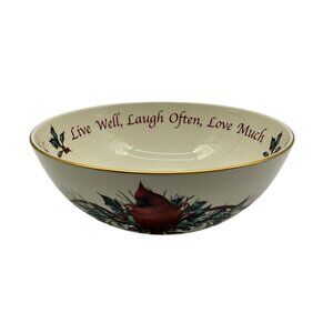 LENOX American Home Collection Winter Greetings 9 Inch Holiday BOWL Serveware